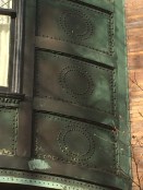 The detail of the punch and tooled copper.