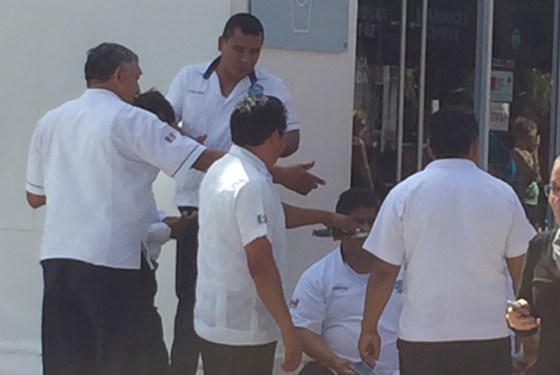 The Union Pow-wow in front of Starbucks in Playa Del Carmen.