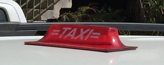 A taxi cab light in Playa Del Carmen