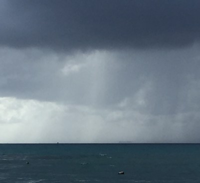 A Rain Storm Over Playa Del Carmen, MX