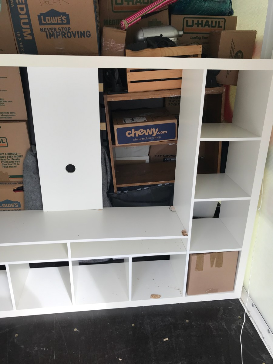 Broken entertainment center